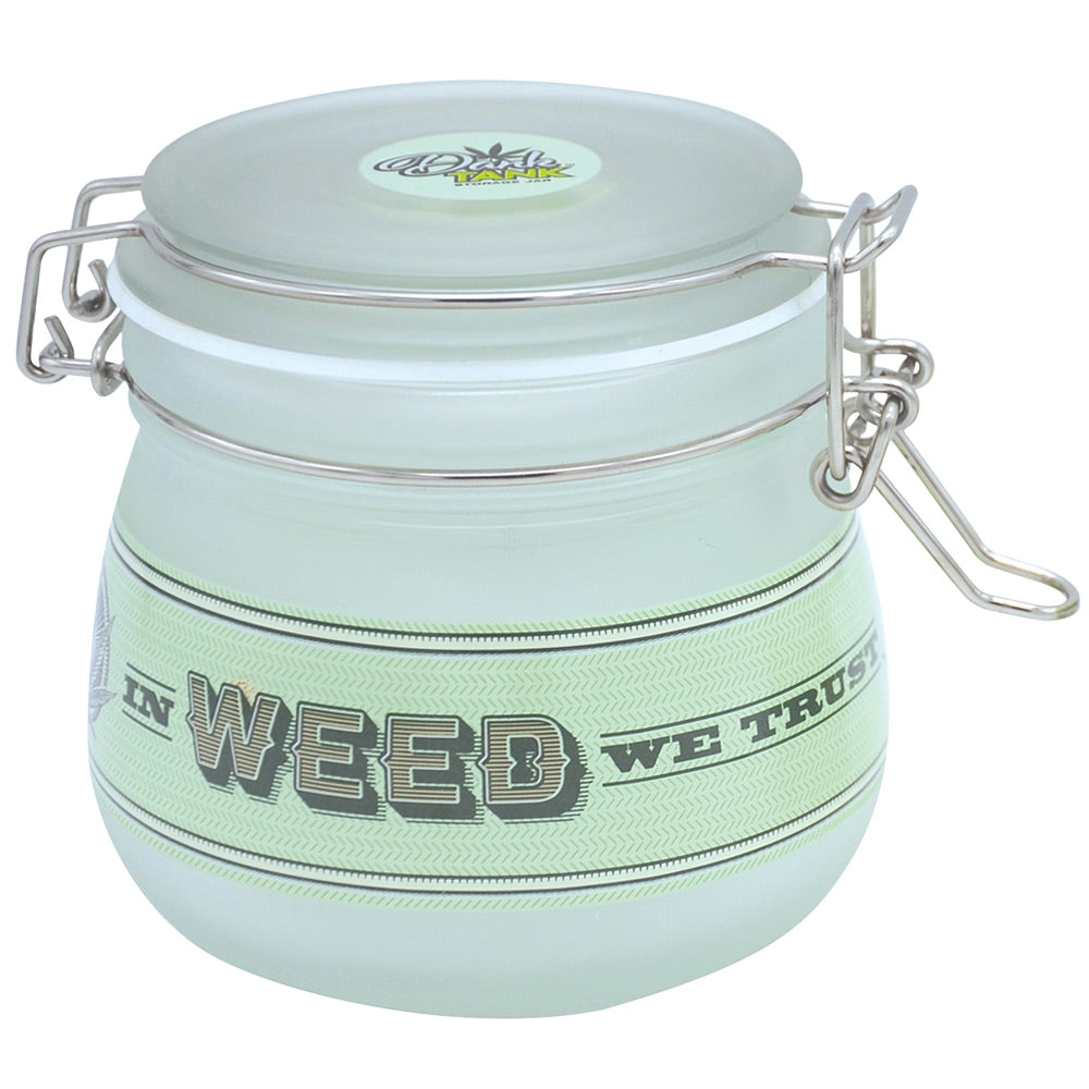 Fujima Dank Tank In Hemp We Trust Frosted Glass Jar - 500ml