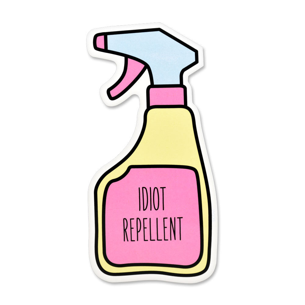 Idiot Repellent Spray Sticker