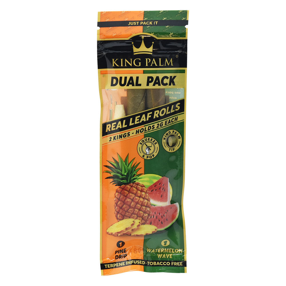 King Palm Hand Rolled Leaf Dual Pack King - Pine Drip / Watermelon 10PC