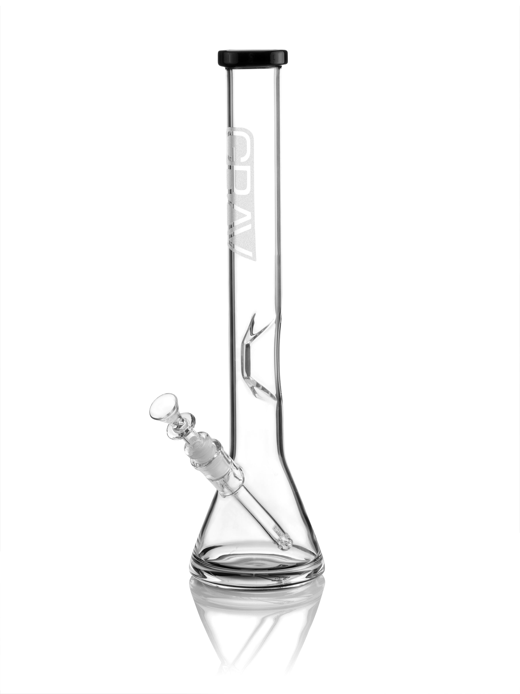 GRAV® Large, Black Accent Beaker Base Water Pipe