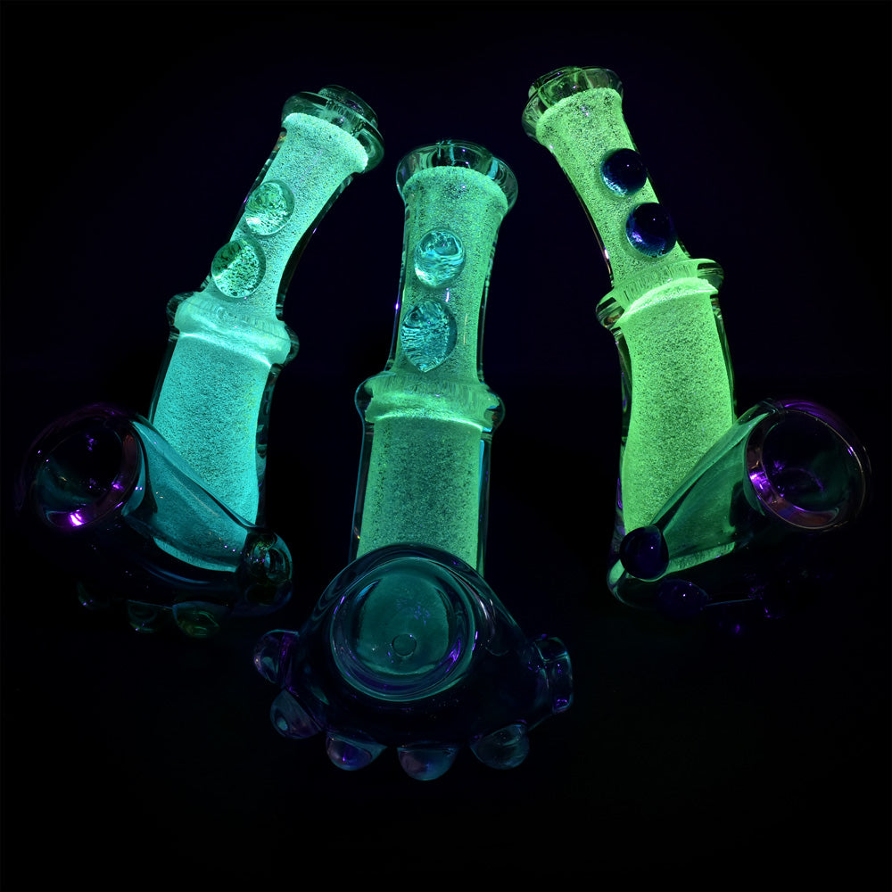 Glow Aurora Sherlock Hand Pipe - 4.5"/Colors Vary