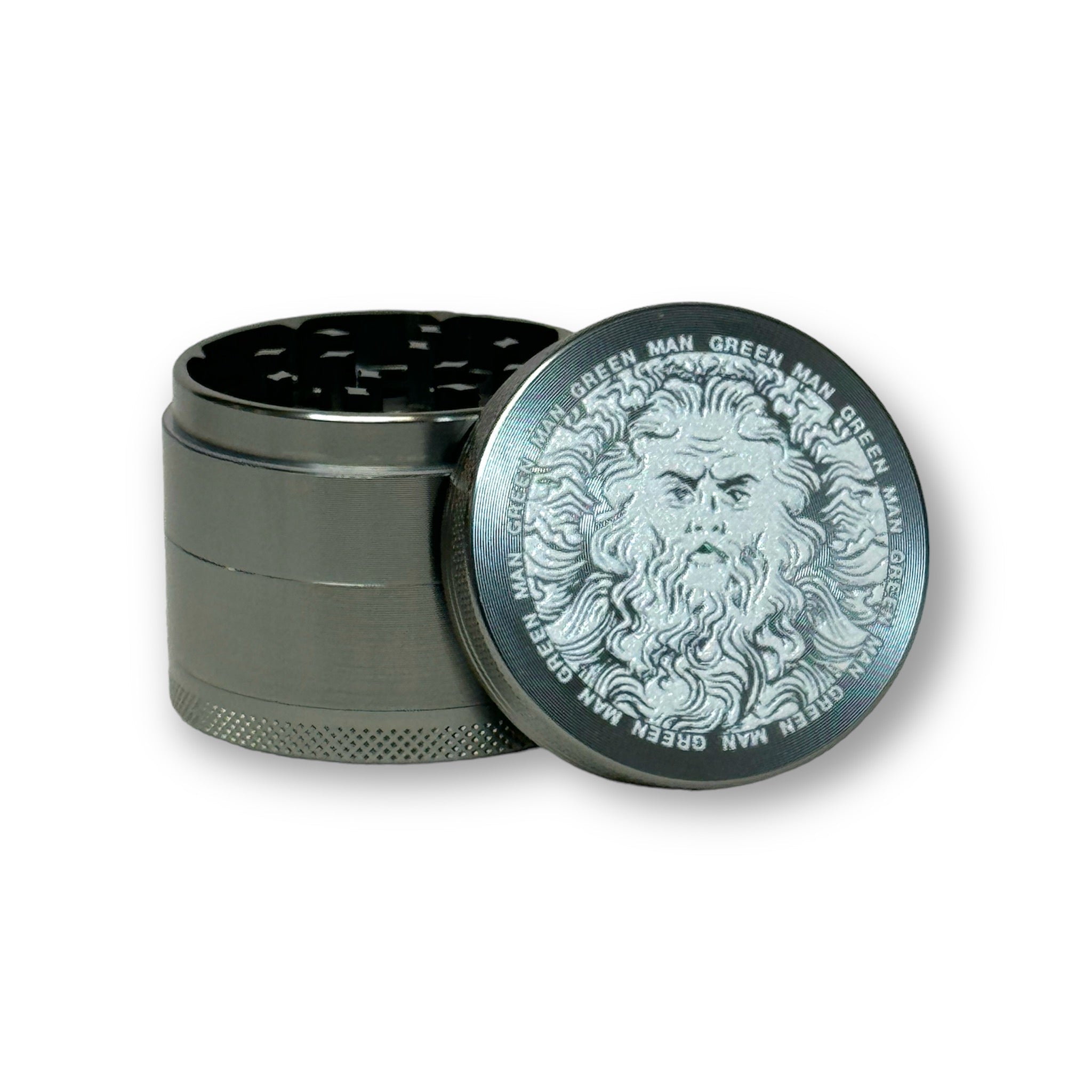 Green Man Gray 4-Piece Aluminum Grinder, 2"