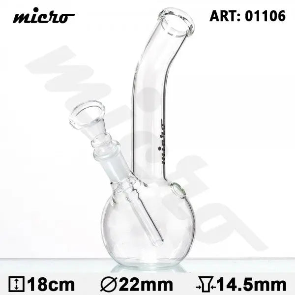 Micro | 7" Simple Glass Water Pipe