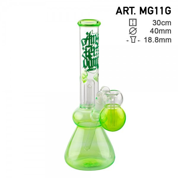 Amsterdam | 12" Black Glass Water Pipe w/ Tree Perc