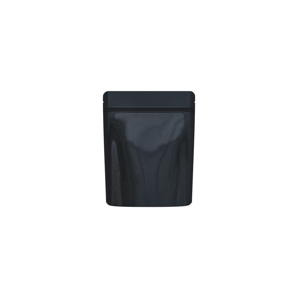 Cannaline Smell Proof Mylar Bags | Black Glossy Solid | 50pc