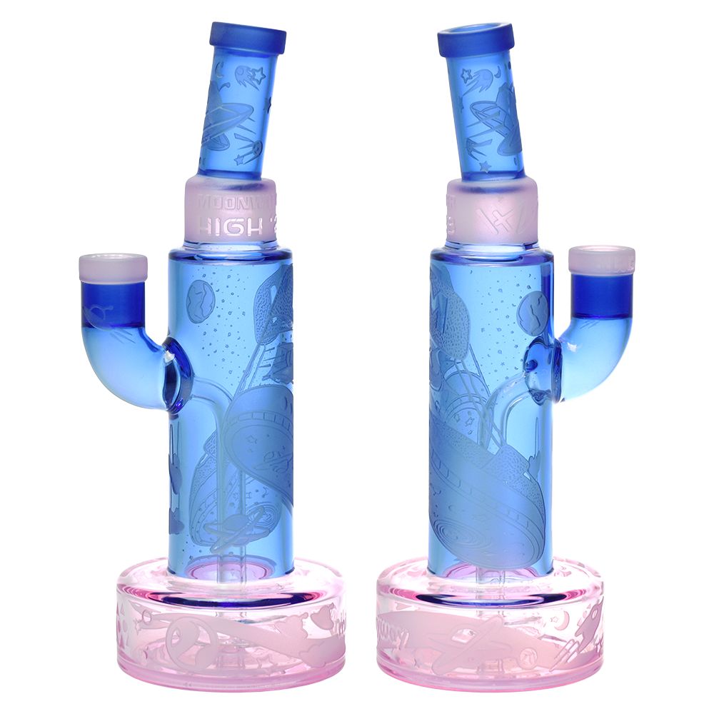 Milkyway Moonwalker HIGH Glass Water Pipe - 8.5"/ Light Blue