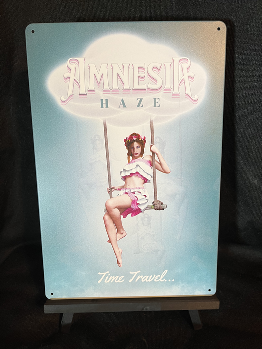 High Art Studios Amnesia Haze Pinup 8" x 12" Aluminum Sign