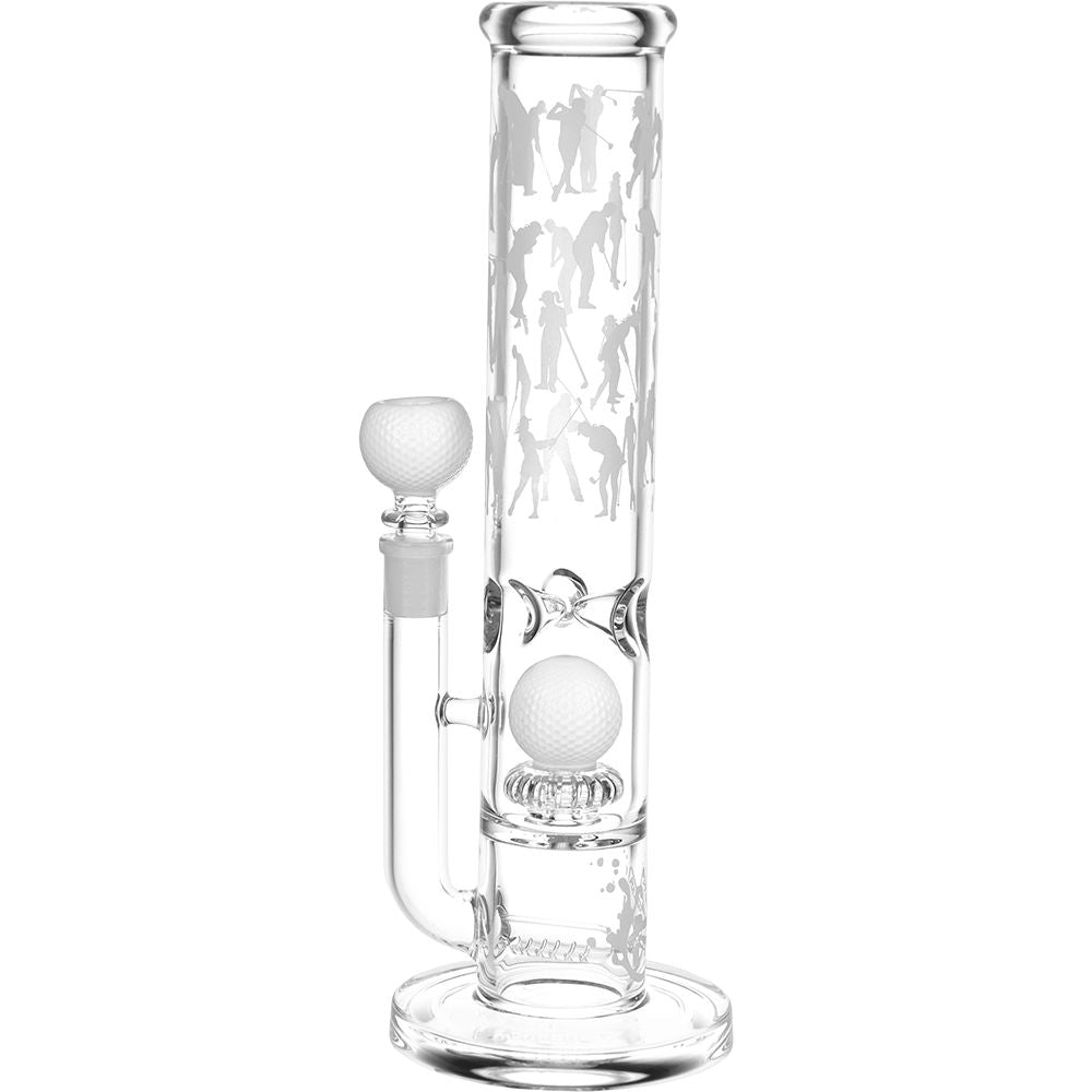 Pulsar Hit The Links Straight Tube Glass Water Pipe - 12"