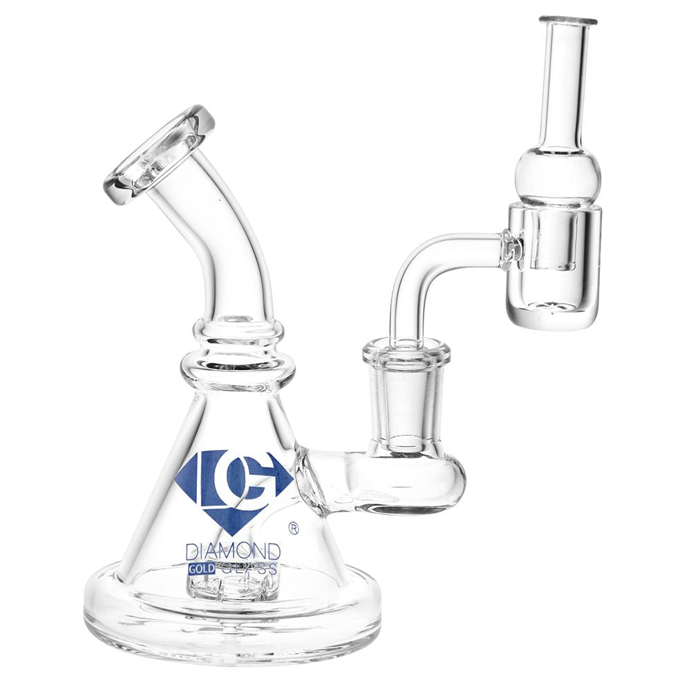 Diamond Glass Mini Coil Dab Rig - 4.75" / 14mm F