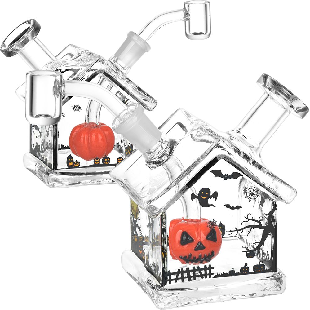 Halloween House Glass Dab Rig - 4.5" / 14mm F