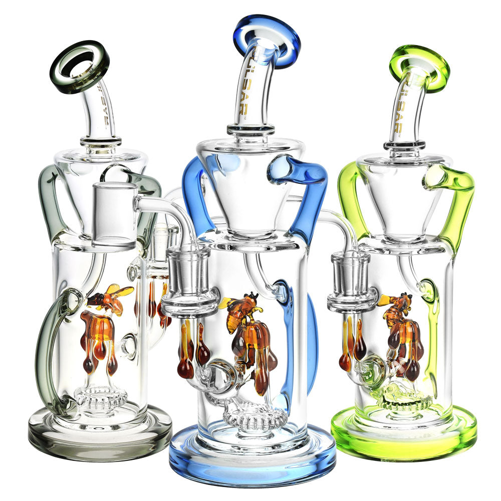 Pulsar Honey Sweetness Recycler Dab Rig -10"/14mm F/Clrs Vry