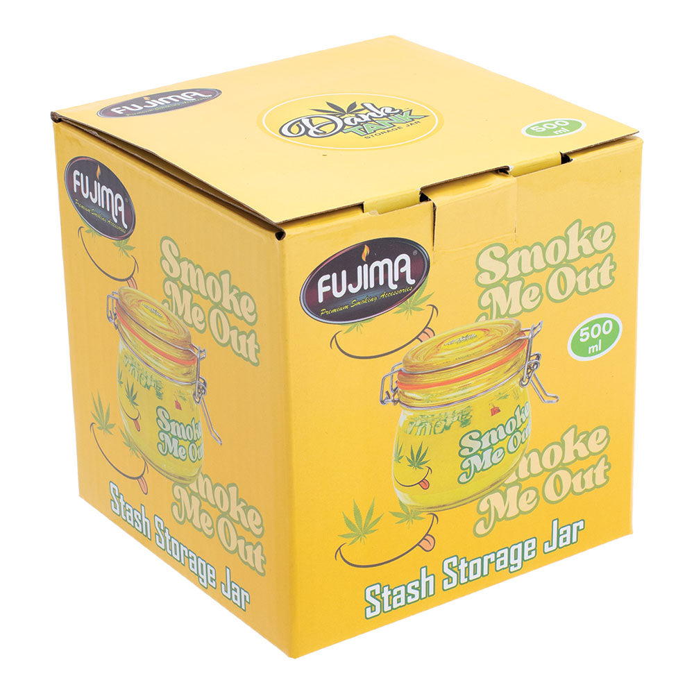 Fujima Dank Tank Smiley Smoke Me Out Glass Jar - 500ml