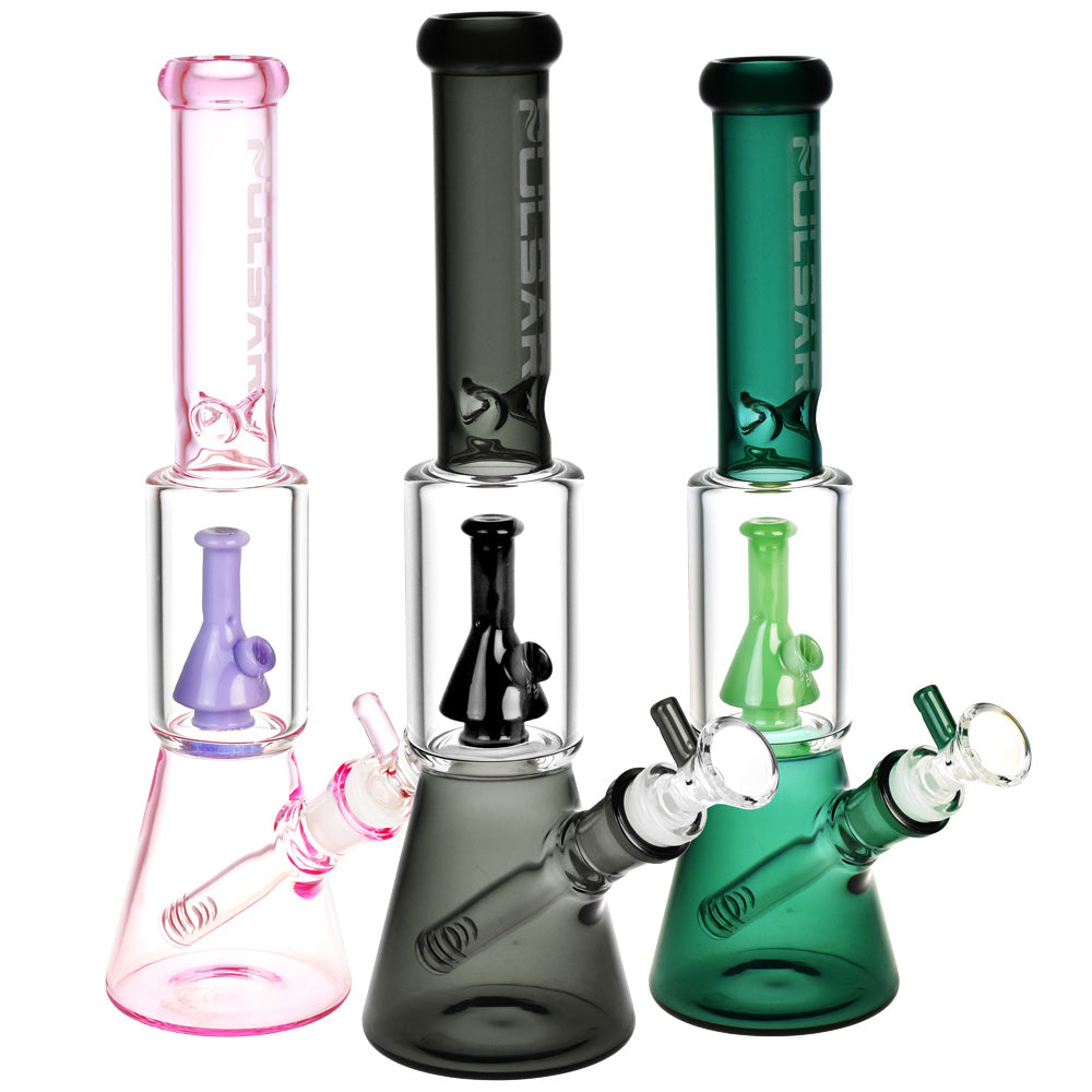 Pulsar Beaker on Beaker Water Pipe - 11.5"/14mm F/Colors Vary