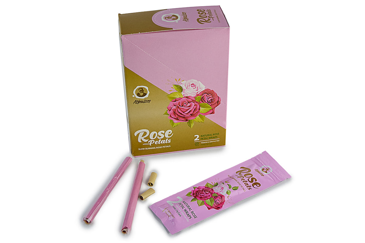 Afghan Hemp Rose Petal Blunt Wraps