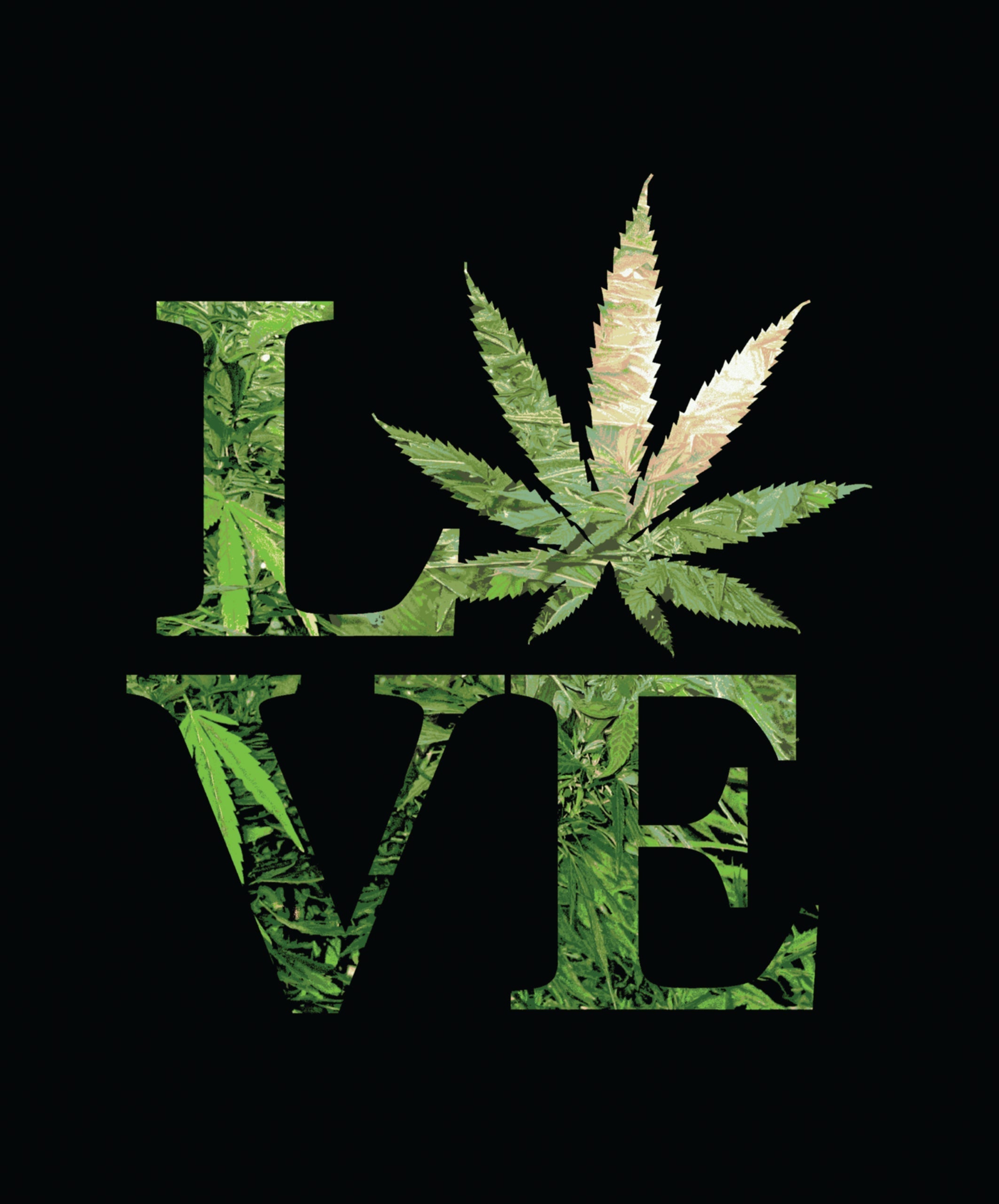 Love Weed Plush Fleece Blanket - Medium Weight