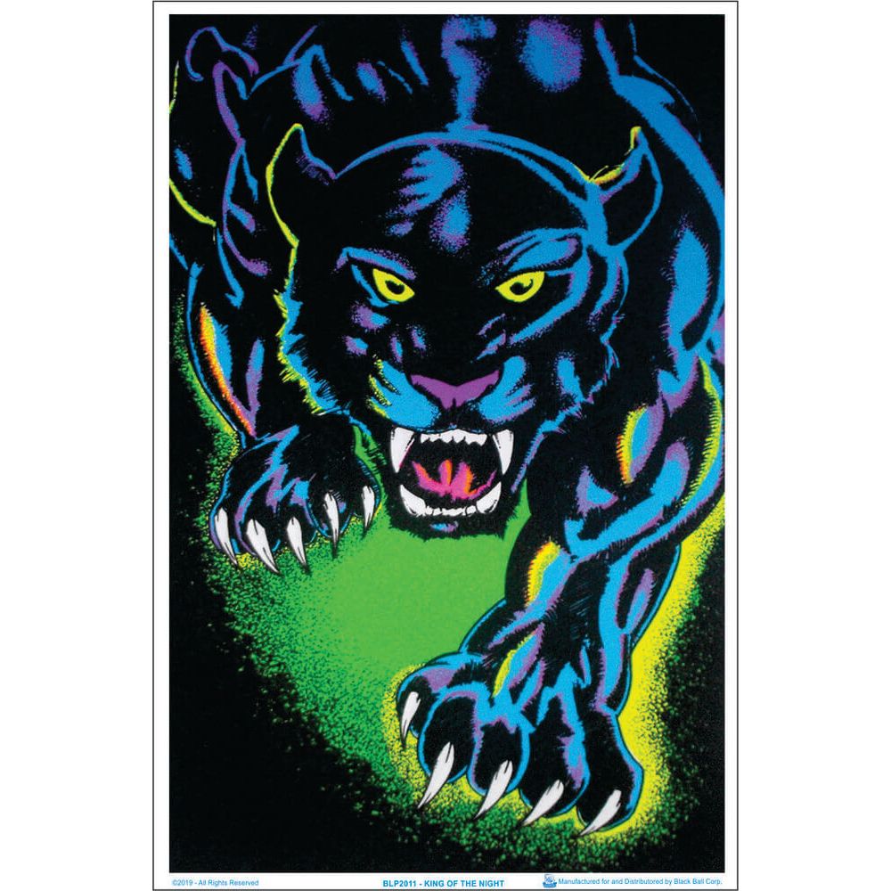 King of the Night Flocked Blacklight Poster - 23"x 35"